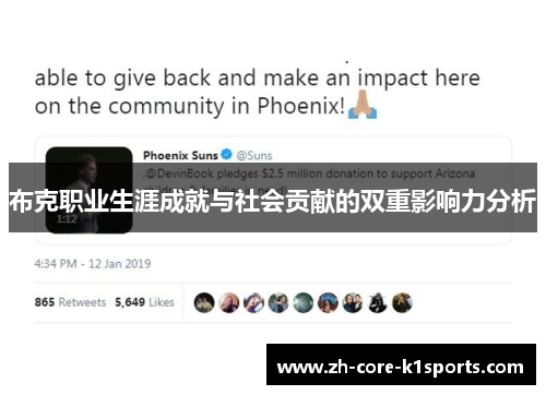布克职业生涯成就与社会贡献的双重影响力分析 布克职业生涯成就与社会贡献的双重影响力分析